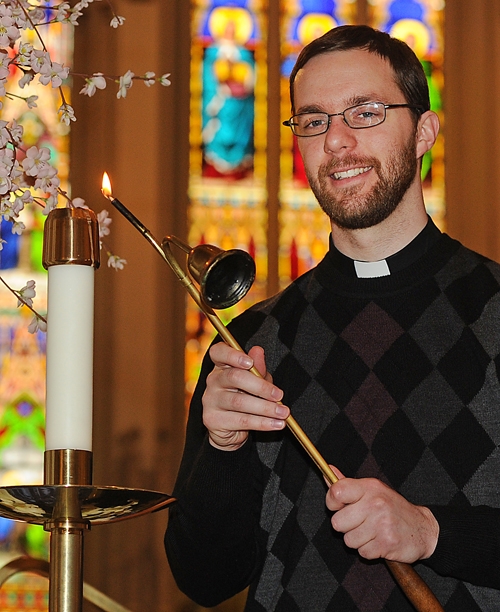 Deacon Luke Uebler has served at St. Joseph Cathedral in Buffalo since his ordination as a transitional deacon last fall. He will be ordained to the priesthood on June 3. (Dan Cappellazzo/Staff Photographer)